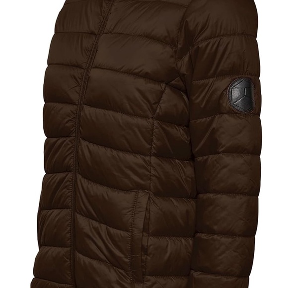Women's Brown Puffer Jacket - Picture 2 of 9